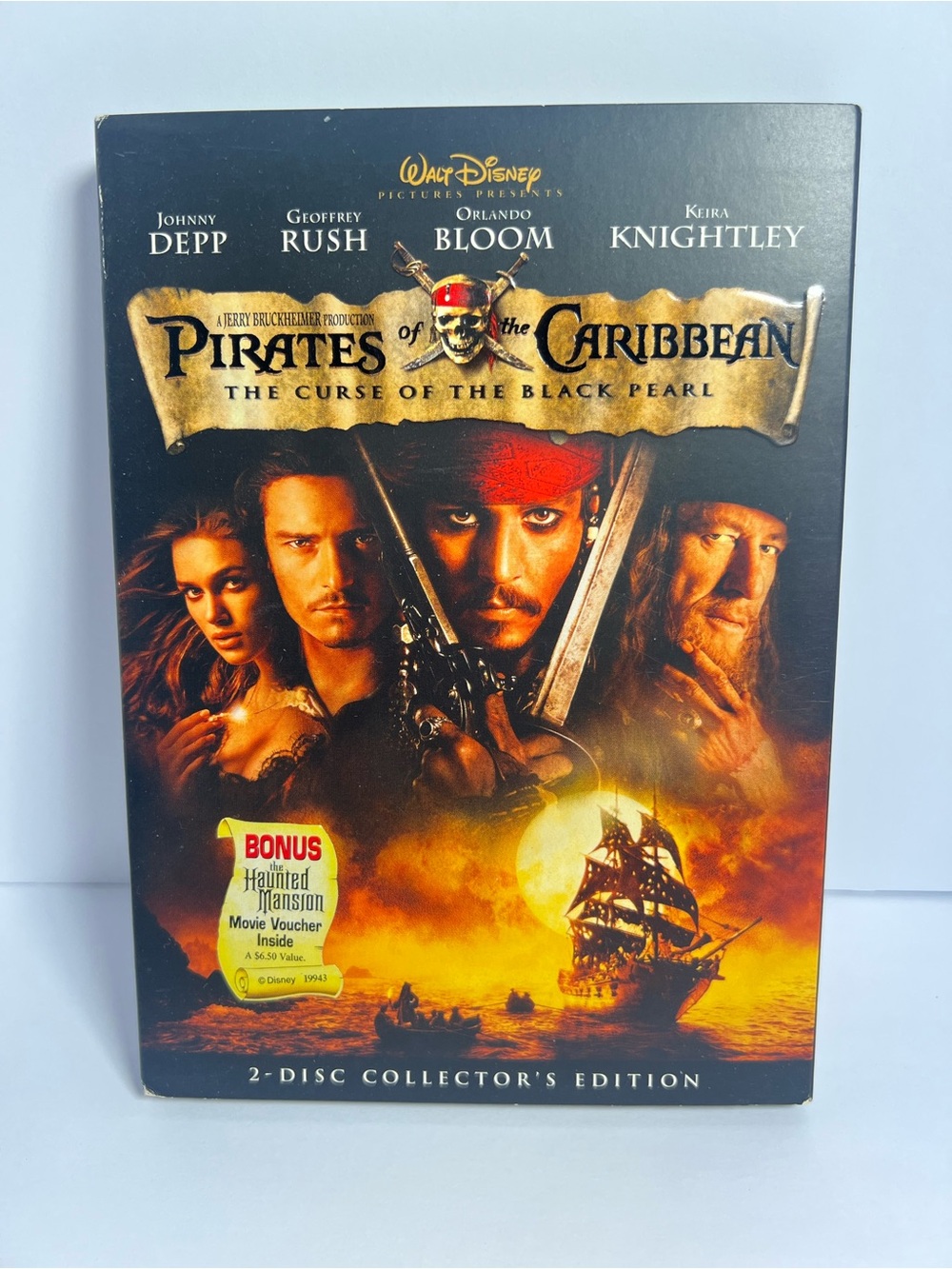 Pirates of the Caribbean Curse of the Black Pearl DVD 2-Disc 2003 Walt Disney